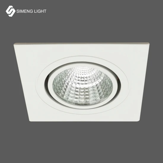 Ritaglio da 55 mm Smart Bagno Camera da letto Quadrato Rotondo LED Illuminazione commerciale per interni Faretto da incasso a soffitto Faretto COB Faretto da incasso