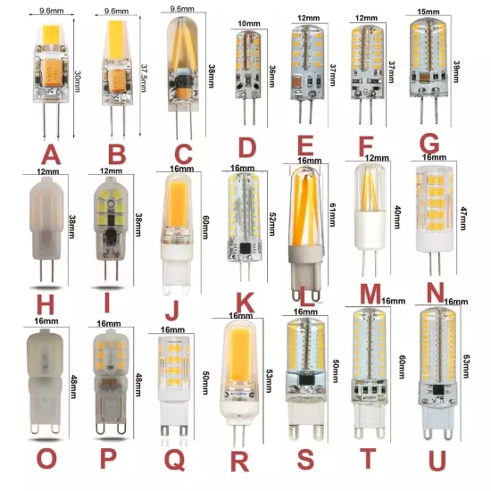 AC220V/110V DC12V/24V 1,1W 1,2W 1,3W 1,5W 1,8W 2W 3W 5W 5,5W 6W Silizium PP Keramik SMD COB Filamento G4 G9 Caplose Lampada LED con 3000K 4000K 6500K